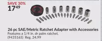 Princess Auto 26 pc SAE/Metric Ratchet Adapter with Accessories offer