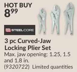 Princess Auto 3 pc Curved-Jaw Locking Plier Set offer
