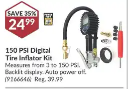 Princess Auto 150 PSI Digital Tire Inflator Kit offer