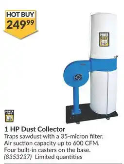Princess Auto 1 HP Dust Collector offer