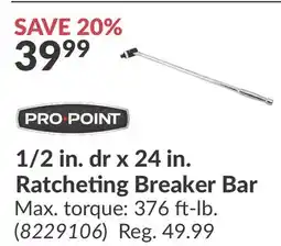 Princess Auto 1/2 in. dr x 24 in. Ratcheting Breaker Bar offer
