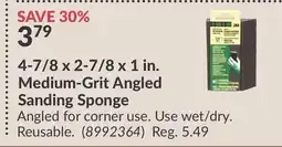 Princess Auto 4-7/8 x 2-7/8 x 1 in. Medium-Grit Angled Sanding Sponge offer