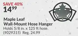 Princess Auto Maple Leaf Wall-Mount Hose Hanger offer