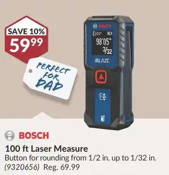 Princess Auto 100 ft Laser Measure Button offer