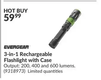 Princess Auto 3-in-1 Rechargeable Flashlight with Case offer