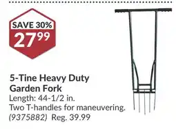 Princess Auto 5-Tine Heavy Duty Garden Fork offer
