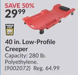 Princess Auto 40 in. Low-Profile Creeper offer