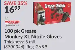 Princess Auto 100 pk Grease Monkey XL Nitrile Gloves offer