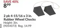 Princess Auto 4-15/16 x 3 in. Rubber Wheel Chocks offer