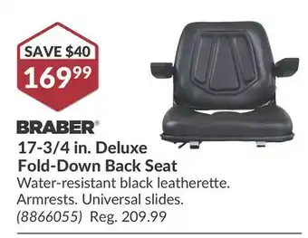 Princess Auto 17-3/4 in. Deluxe Fold-Down Back Seat offer