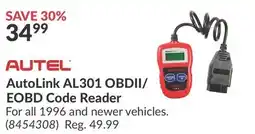 Princess Auto AutoLink AL301 OBDII/EOBD Code Reader offer