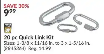 Princess Auto 20 pc Quick Link Kit offer