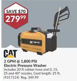 Princess Auto 2 GPM @ 1,800 PSI Electric Pressure Washer offer