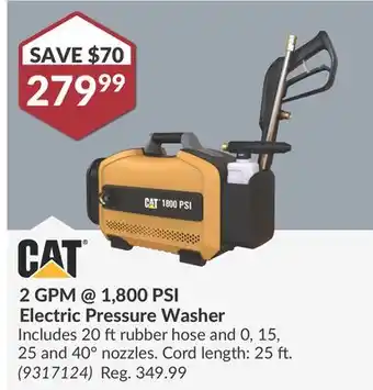 Princess Auto 2 GPM @ 1,800 PSI Electric Pressure Washer offer