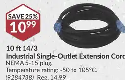 Princess Auto 10 ft 14/3 Industrial Single-Outlet Extension Cord offer