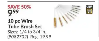 Princess Auto 10 pc Wire Tube Brush Set offer