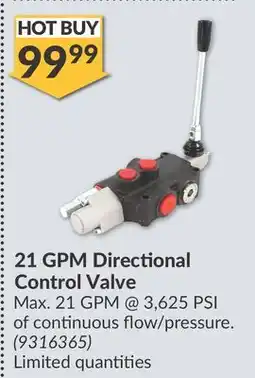 Princess Auto 21 GPM Directional Control Valve offer