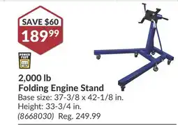 Princess Auto 2, 000 lb Folding Engine Stand offer