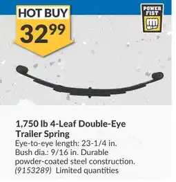 Princess Auto Power Fist 1,750 lb 4-Leaf Double-Eye Trailer Spring offer