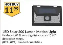 Princess Auto LED Solar 200 Lumen Motion Light offer