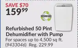 Princess Auto Refurbished 50 Pint Dehumidifier with Pump For offer