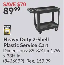 Princess Auto Heavy Duty 2-Shelf Plastic Service Cart offer