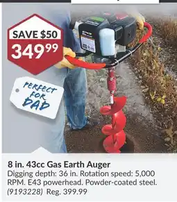 Princess Auto 8 in. 43cc Gas Earth Auger offer