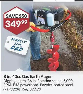 Princess Auto 8 in. 43cc Gas Earth Auger offer