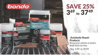 Princess Auto Autobody Repair Products offer