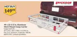 Princess Auto 49 x 22-1/2 in. Aluminum Hitch-Mount Cargo Carrier Cargo bed offer