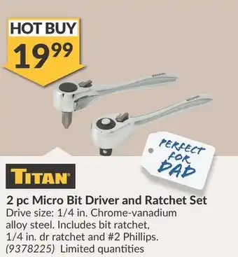Princess Auto 2 pc Micro Bit Driver and Ratchet Set offer