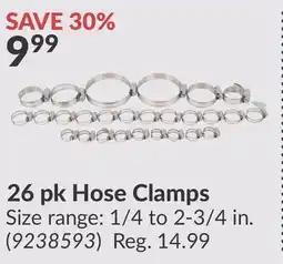 Princess Auto 26 pk Hose Clamps offer
