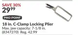 Princess Auto 18 in. C-Clamp Locking Plier offer