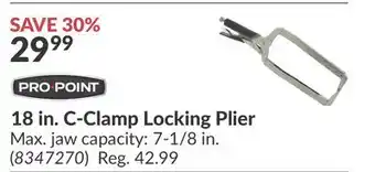 Princess Auto 18 in. C-Clamp Locking Plier offer
