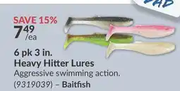 Princess Auto 6 pk 3 in. Heavy Hitter Lures offer