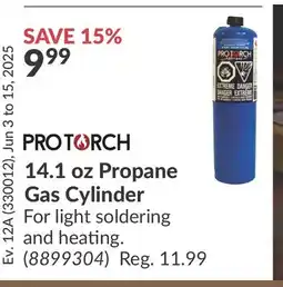 Princess Auto 14.1 oz Propane Gas Cylinder offer