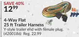 Princess Auto 4-Way Flat 25 ftTrailer Harness offer