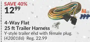 Princess Auto 4-Way Flat 25 ftTrailer Harness offer