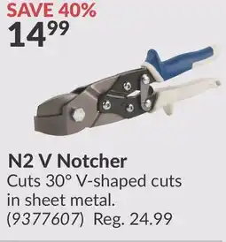 Princess Auto N2 V Notcher offer
