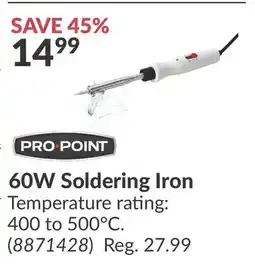 Princess Auto 60W Soldering Iron offer