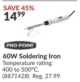 Princess Auto 60W Soldering Iron offer