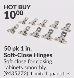 Princess Auto 50 pk 1 in. Soft-Close Hinges offer