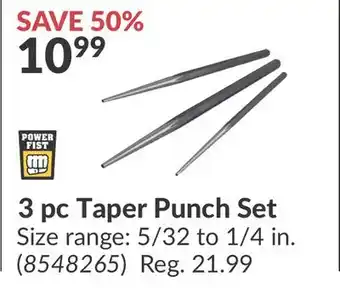 Princess Auto Power Fist 3 pc Taper Punch Set offer