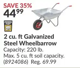 Princess Auto 2 cu. ft Galvanized Steel Wheelbarrow offer