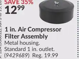 Princess Auto 1 in. Air Compressor Filter offer