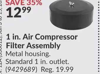 Princess Auto 1 in. Air Compressor Filter offer