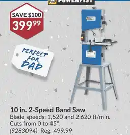 Princess Auto Power Fist 10 in. 2-Speed Band Saw offer