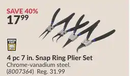 Princess Auto 4 pc 7 in. Snap Ring Plier Set offer