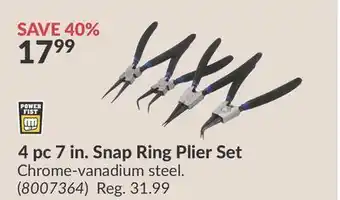 Princess Auto 4 pc 7 in. Snap Ring Plier Set offer