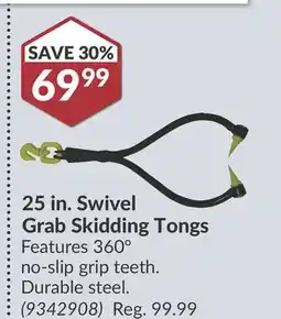 Princess Auto TIMBER TUFF 25 in. Swivel Grab Skidding Tongs offer